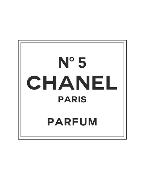 black and white chanel label